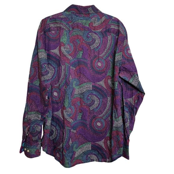Robert Graham Multicolored Cotton Long Sleeve Button Down Shirt sz 2XL EUC - Picture 2 of 9